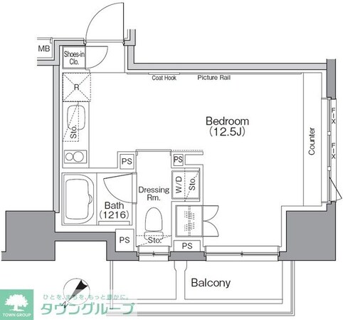 ザ・パークハビオSOHO横浜関内の物件間取画像